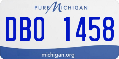 MI license plate DBO1458