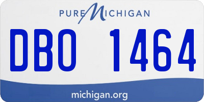 MI license plate DBO1464