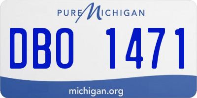 MI license plate DBO1471