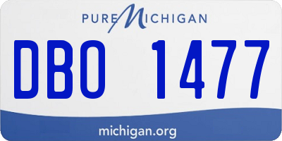 MI license plate DBO1477