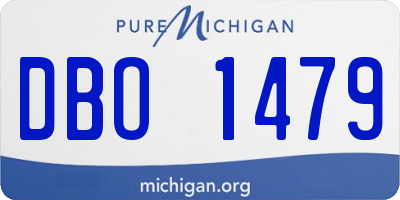 MI license plate DBO1479