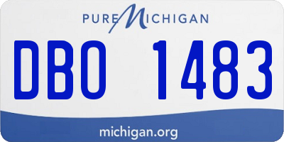 MI license plate DBO1483