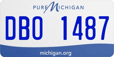 MI license plate DBO1487