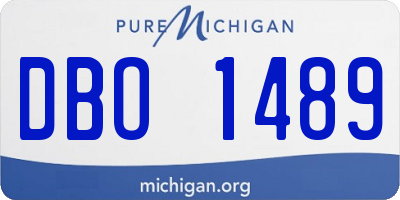 MI license plate DBO1489