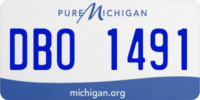 MI license plate DBO1491