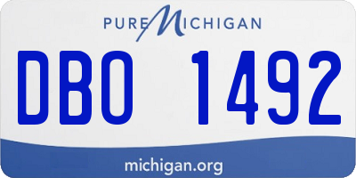 MI license plate DBO1492