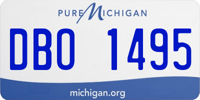 MI license plate DBO1495