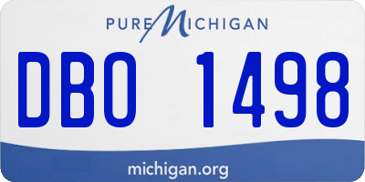 MI license plate DBO1498