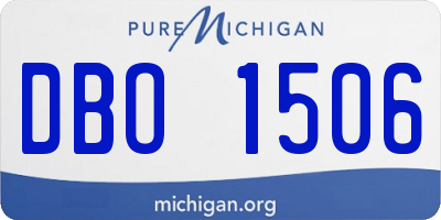 MI license plate DBO1506