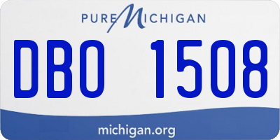 MI license plate DBO1508
