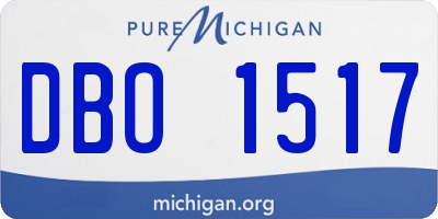 MI license plate DBO1517