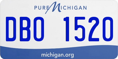 MI license plate DBO1520