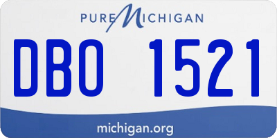 MI license plate DBO1521
