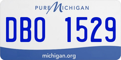 MI license plate DBO1529