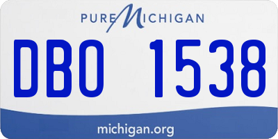 MI license plate DBO1538