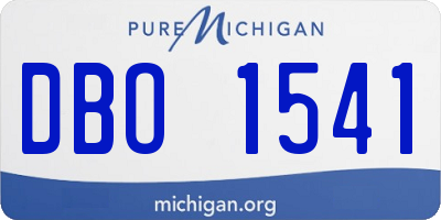 MI license plate DBO1541