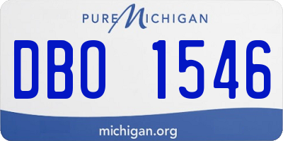 MI license plate DBO1546
