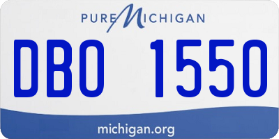 MI license plate DBO1550