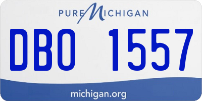 MI license plate DBO1557