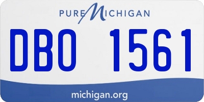 MI license plate DBO1561