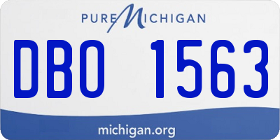 MI license plate DBO1563