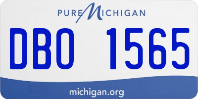 MI license plate DBO1565