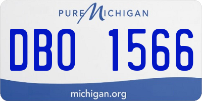 MI license plate DBO1566