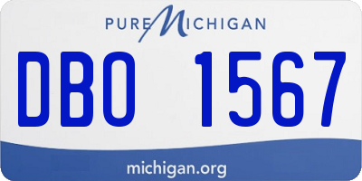 MI license plate DBO1567