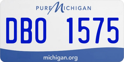 MI license plate DBO1575