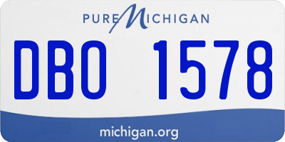 MI license plate DBO1578