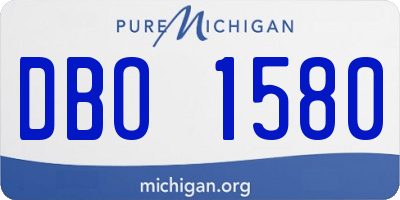 MI license plate DBO1580