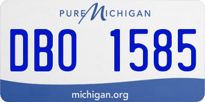 MI license plate DBO1585
