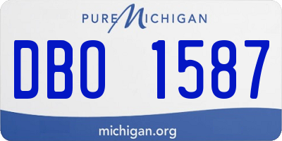 MI license plate DBO1587
