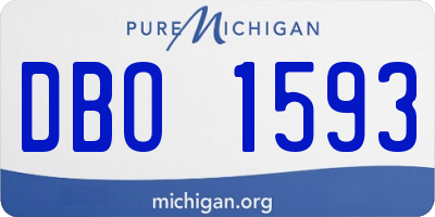 MI license plate DBO1593