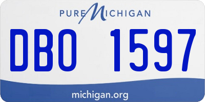 MI license plate DBO1597
