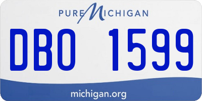 MI license plate DBO1599