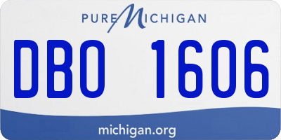 MI license plate DBO1606