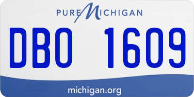 MI license plate DBO1609