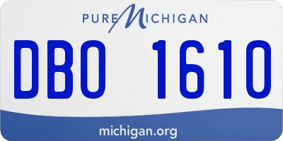 MI license plate DBO1610