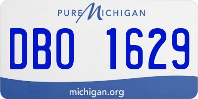 MI license plate DBO1629