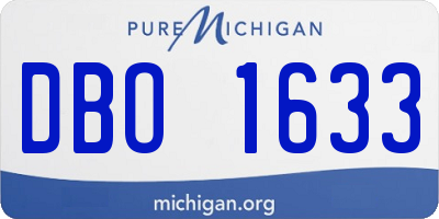 MI license plate DBO1633