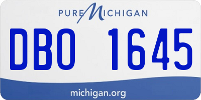 MI license plate DBO1645