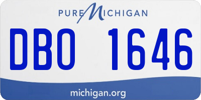 MI license plate DBO1646