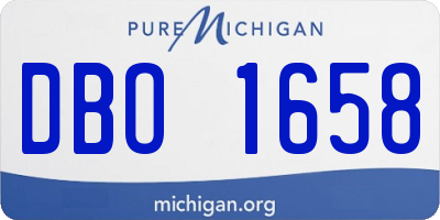 MI license plate DBO1658