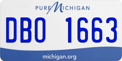 MI license plate DBO1663
