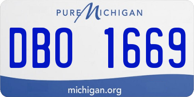 MI license plate DBO1669