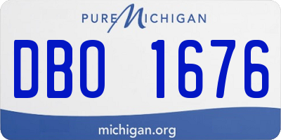 MI license plate DBO1676