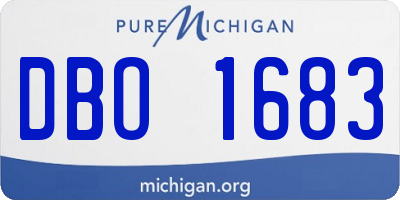 MI license plate DBO1683