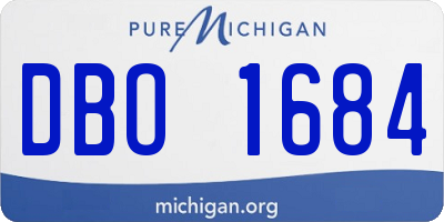 MI license plate DBO1684