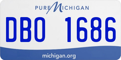 MI license plate DBO1686